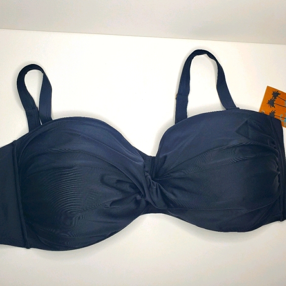 VALENTINE RUCHED BANDEAU BIKINI TOP - Picture 7 of 10